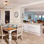 Plenty of space in the dining room with the large bay windows and oceanview